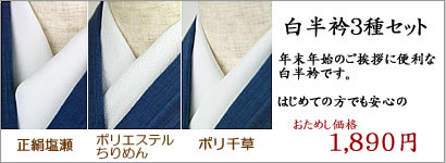 白半衿の3種類セット