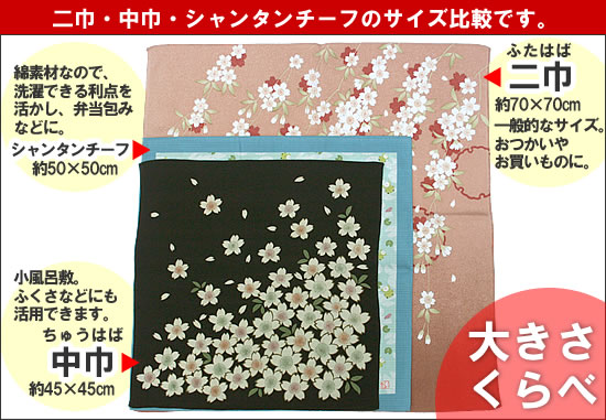 風呂敷のサイズ