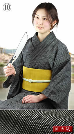 先染めしじら織り浴衣