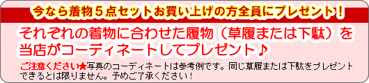 着物5点セット履物プレゼント