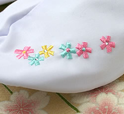 小花柄刺繍足袋