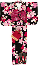 大桜柄浴衣