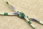 二本合わせのカジュアル羽織紐(緑/フジ)