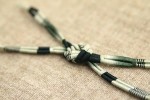 二本合わせのカジュアル羽織紐(黒/グレー)