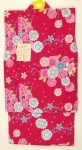【浴衣&へこ帯】バラ小花の子供用浴衣(ピンク・120cm)